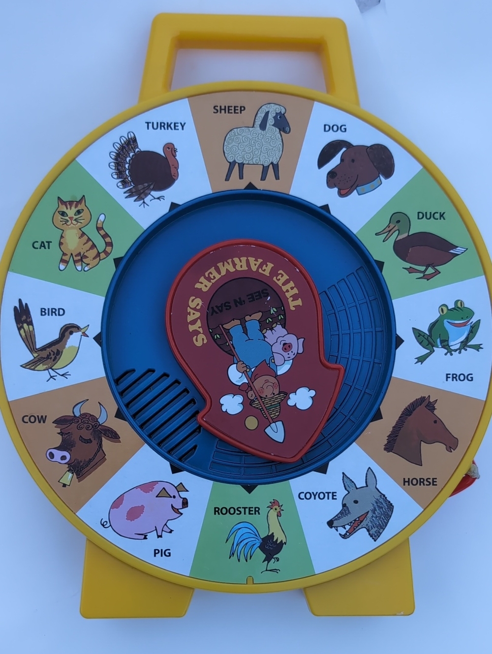Fisher Price Classics  Farmer Says See 'n Say - Vintage Learning Toy, Sounds an